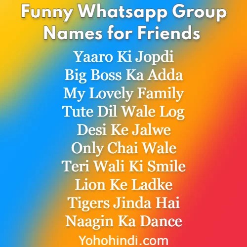 100+ Funny Group Names In Hindi »