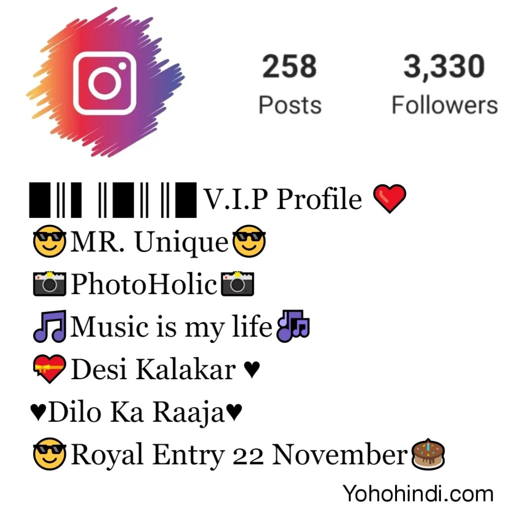 150+ BEST Instagram Vip Bio Stylish Font (Copy & Paste) » YohoHindi.co