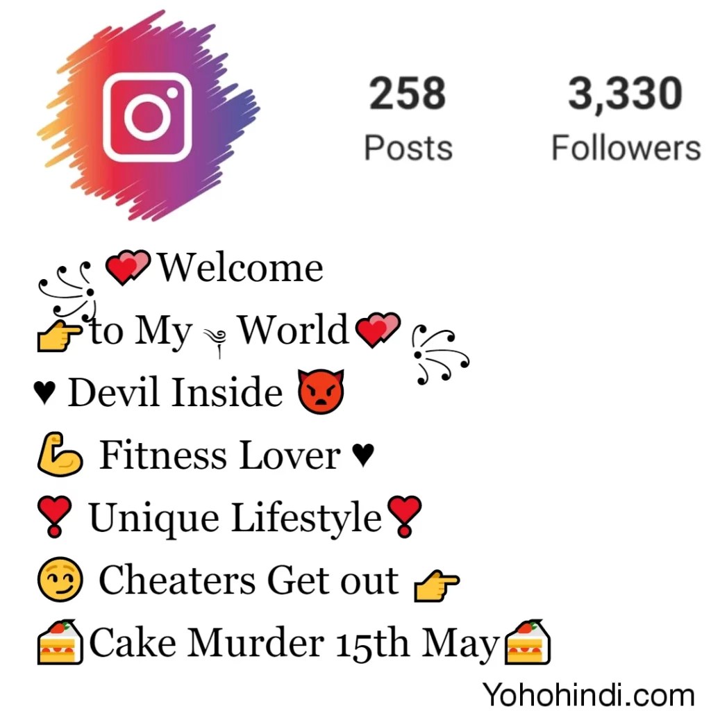 150+ BEST Instagram Vip Bio Stylish Font (Copy & Paste) » YohoHindi.co