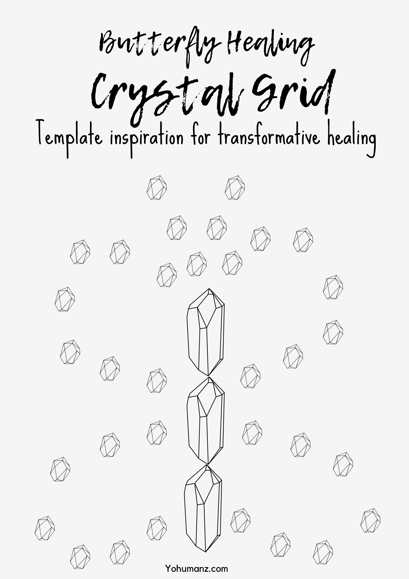 6 Crystal Grid Templates Printables for Love, Protection, Healing