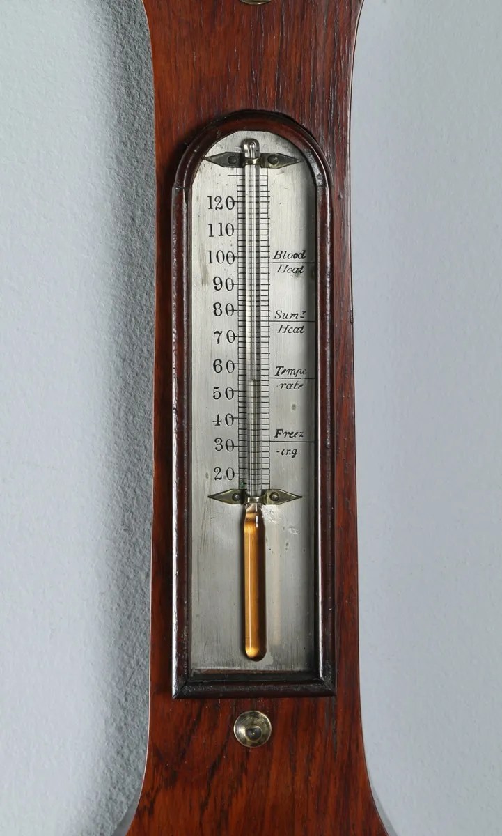 Antique Victorian Rosewood Banjo Barometer by W. N. Telford, Chester