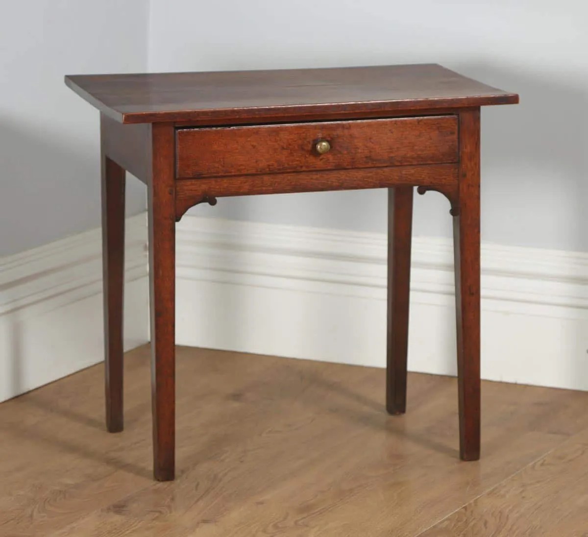 Antique English Oak Country Side Table (Circa 1790) Yola