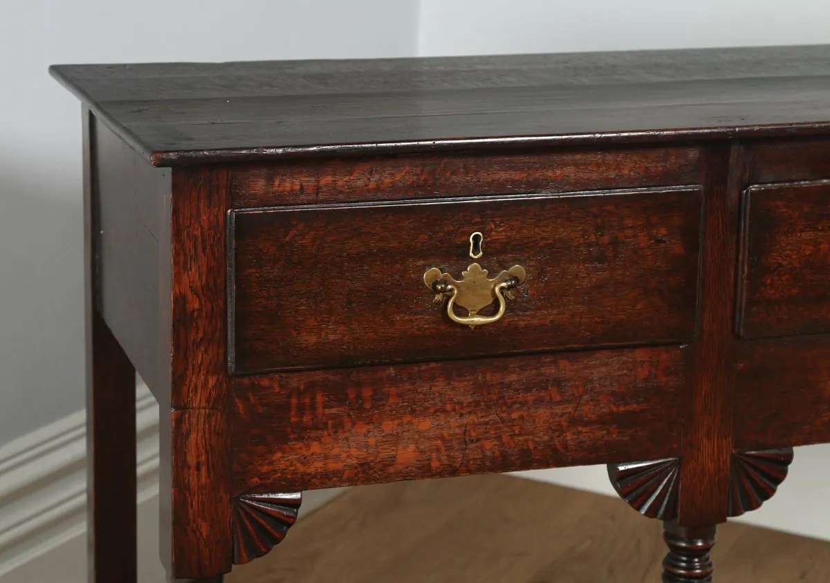 Antique Welsh Regency Oak Potboard Low Dresser Base Sideboard