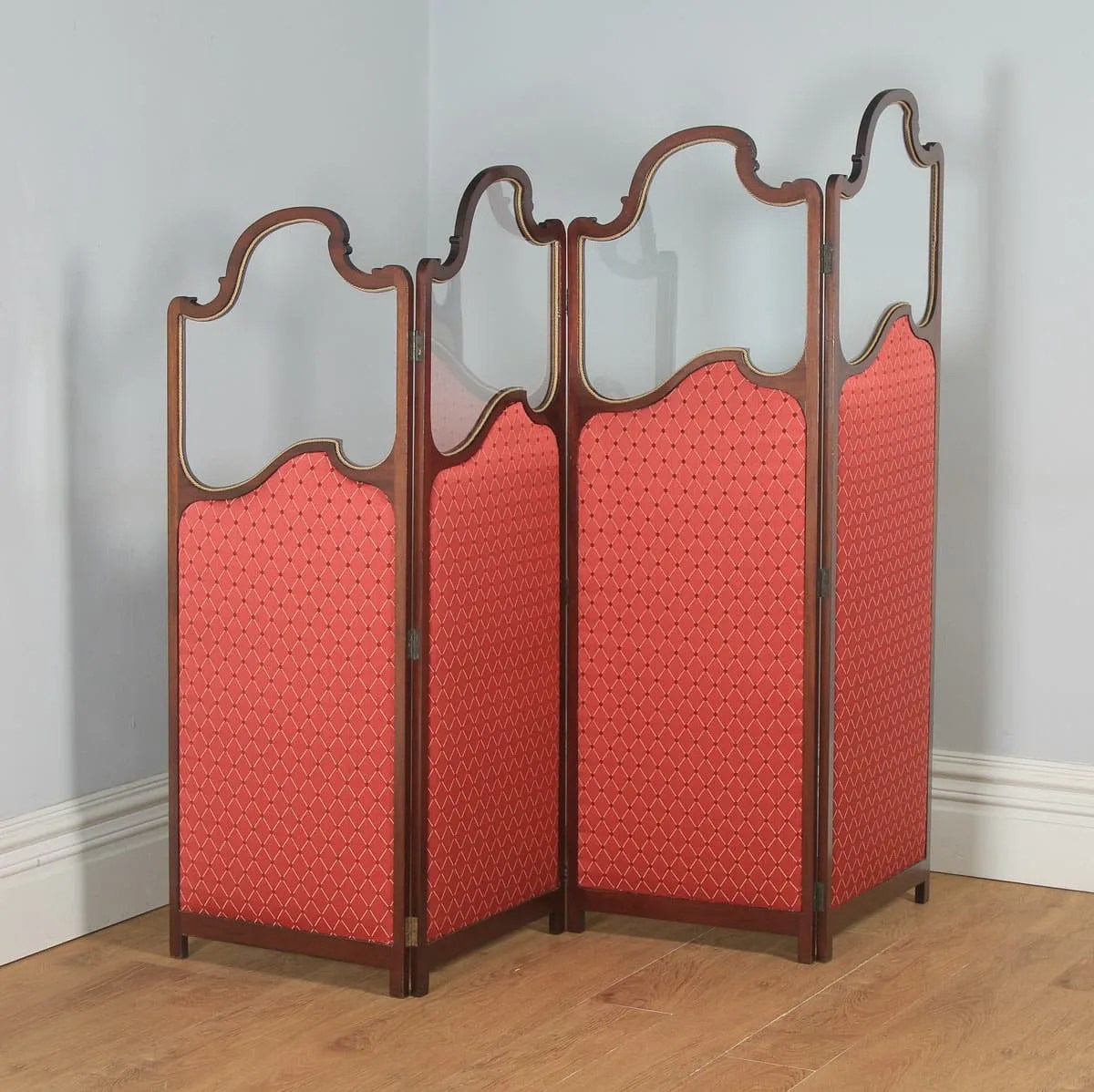 Four Fold Dressing Screen Edwardian English Yola Gray Antiques