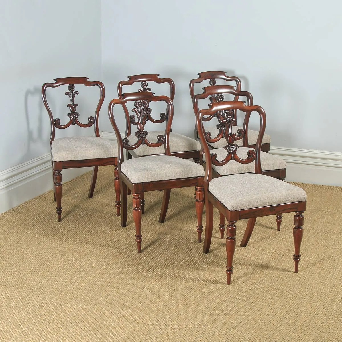 Antique Dining Chairs Rosewood William IV English Yola Gray Antiques