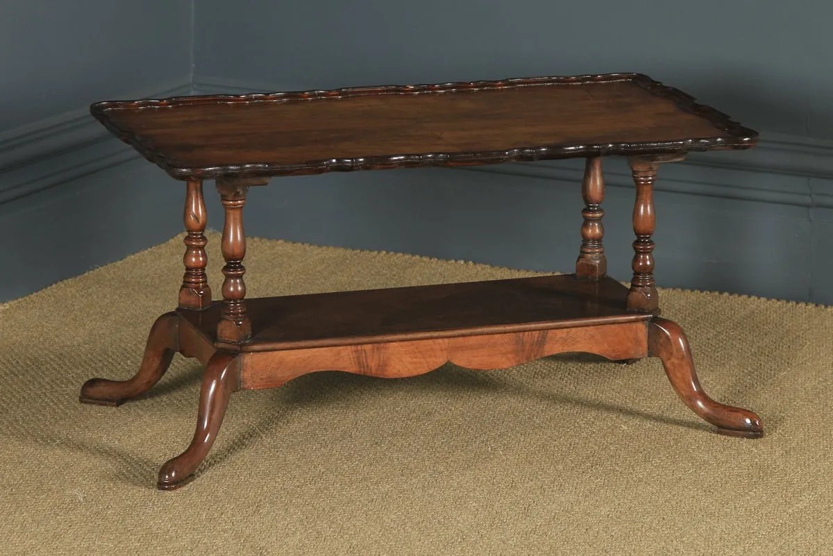 Pie Crust Coffee Table Mahogany Queen Anne Style Yola Gray Antiques