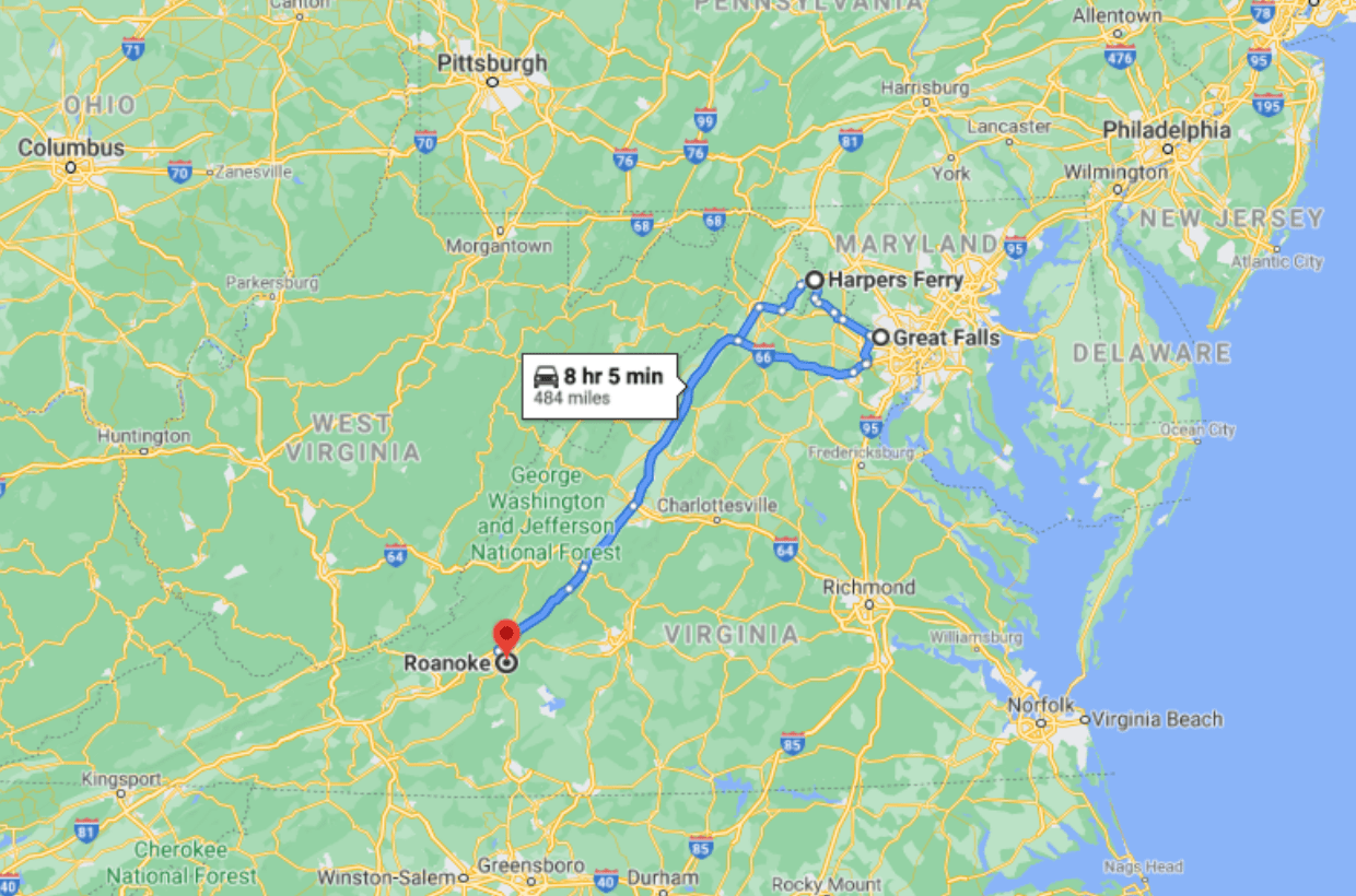 Harpers Ferry Roanoke Road Trips Yo Noke