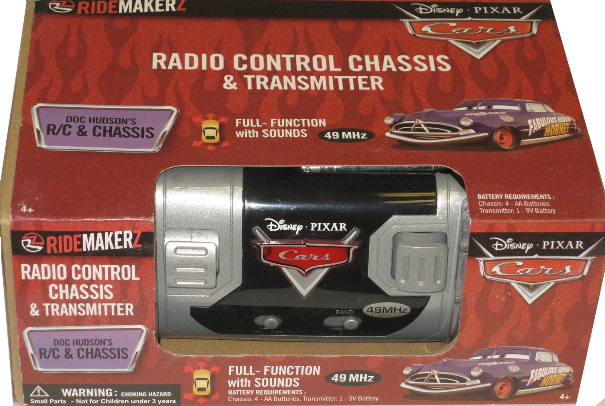Disney Cars RideMakerz 49 Mhz R/C Chassis and Transmitter FullFuntion