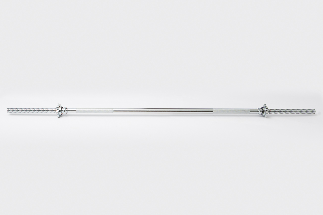 Chrome SpinLock Weight Bar w/ Collars Gym Equipment York Barbell