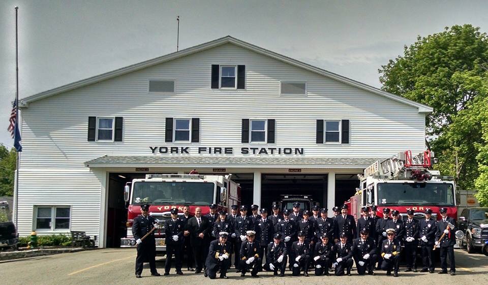 Memorial Day marching members York, Maine Fire Department