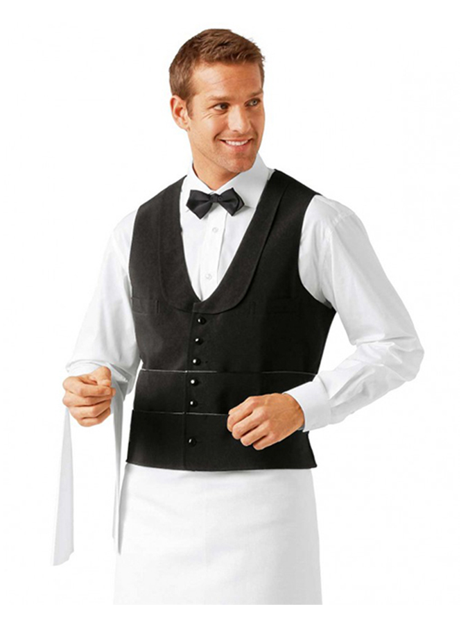 Customize Waiter Vest CSTM FB02 Series (Collar Vest) (Unisex) YOS