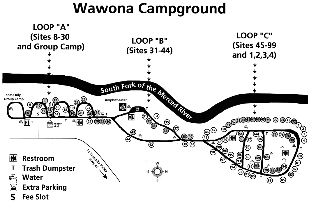 Yosemite National Park Campground Maps