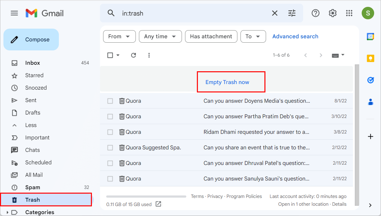 Gmail Storage Showing Full Even After Deleting Emails Fixed