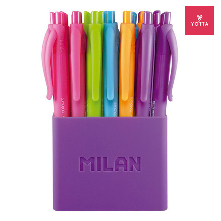 MILAN Pen Can of 24 P1 touch Colours pens (24 Set per box) Yotta