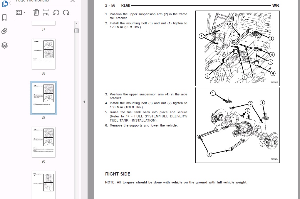 Jeep Cherokee Free Workshop and Repair Manuals