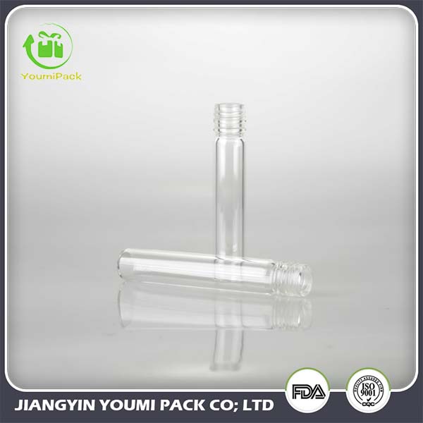 Glass testtube for wine packaging with aluminum cap