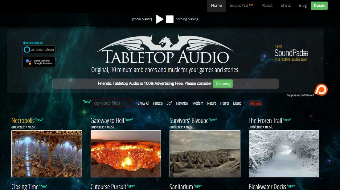 3 Best Tabletop Audio Alternatives ( Sites Like Tabletop Audio )