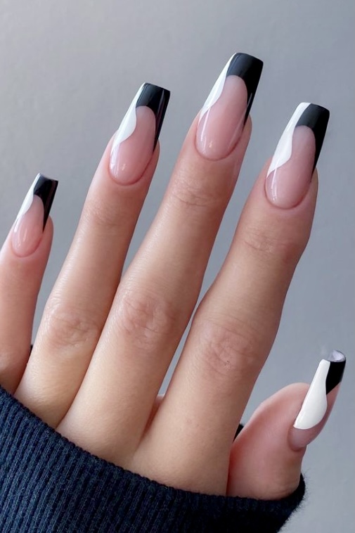 40 Black French Manicure Ideas You Have to See Your Classy Look