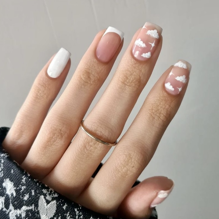 30 Cute and Simple White Nail Designs for Short Nails Your Classy Look