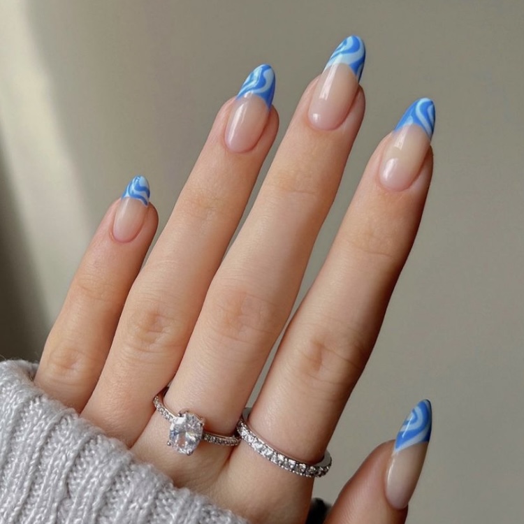 30 Blue French Tip Nails for a Chic and Sophisticated Look Your