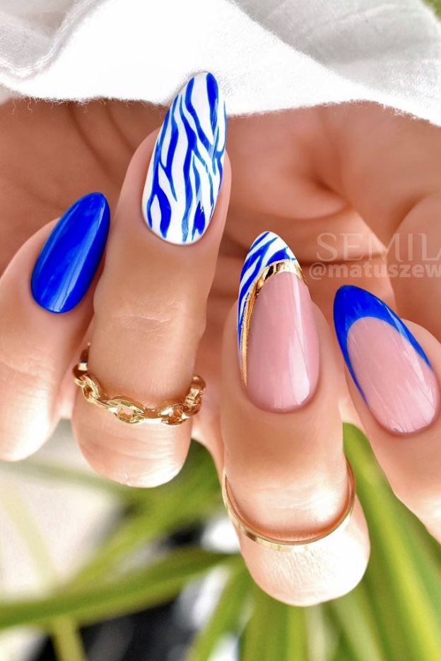 20 Classy Electric Blue Nail Designs for a Sophisticated Look Your
