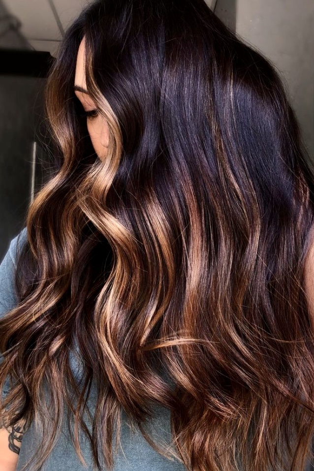 40 Stunning Brown Hair Color Ideas with Golden Highlights to Try Your