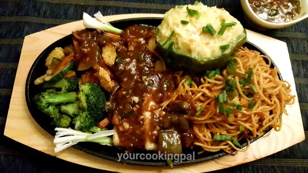 Paneer Chilli Sizzlers with Noodles Your Cooking Pal