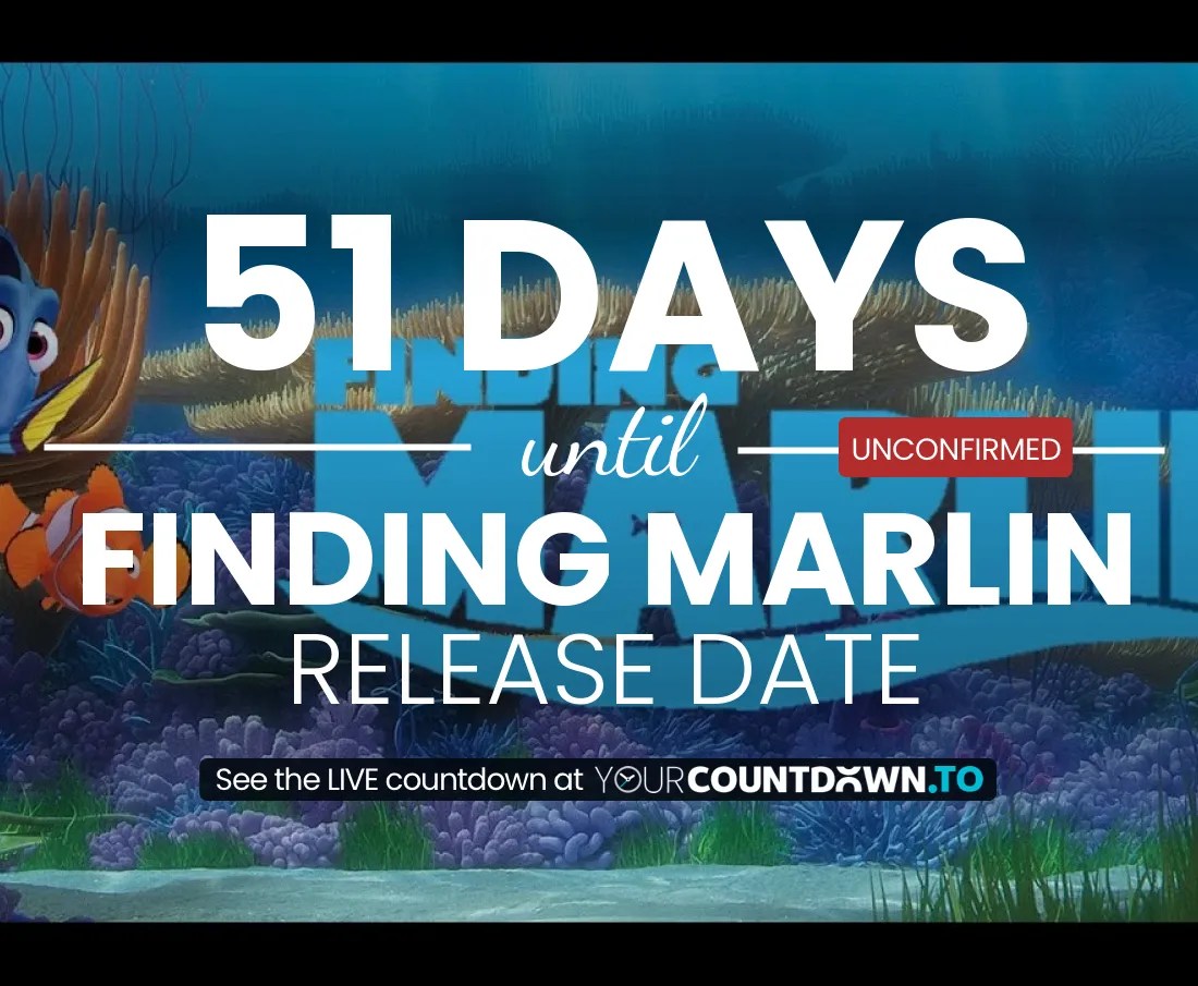 Countdown To Finding Marlin RELEASE DATE Countdown To Finding Marlin RELEASE DATE