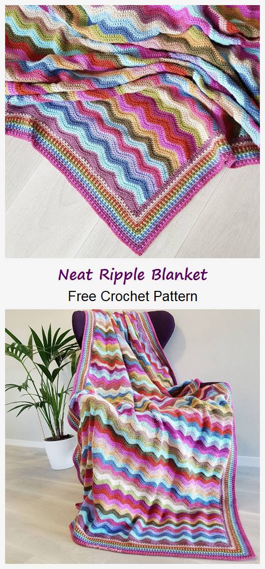 Neat Ripple Blanket Free Crochet Pattern Your Crafts