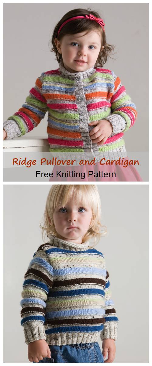 Ridge Pullover and Cardigan Free Knitting Pattern Your Crafts