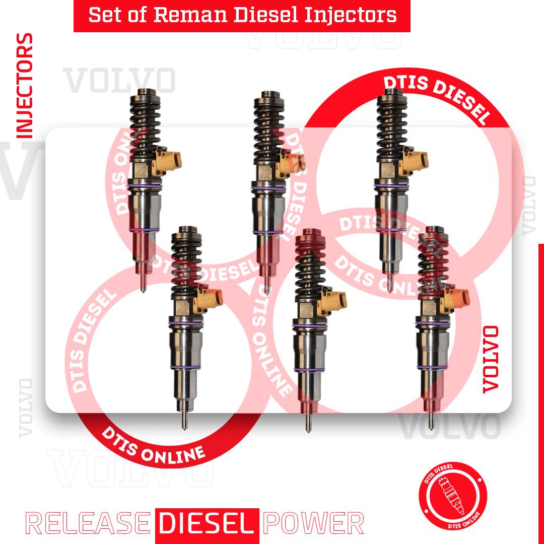 85000417 D12D 465 HP 6 Injectors Set Injector Sleeve Included 1,500.00 + 600.00 Core Free