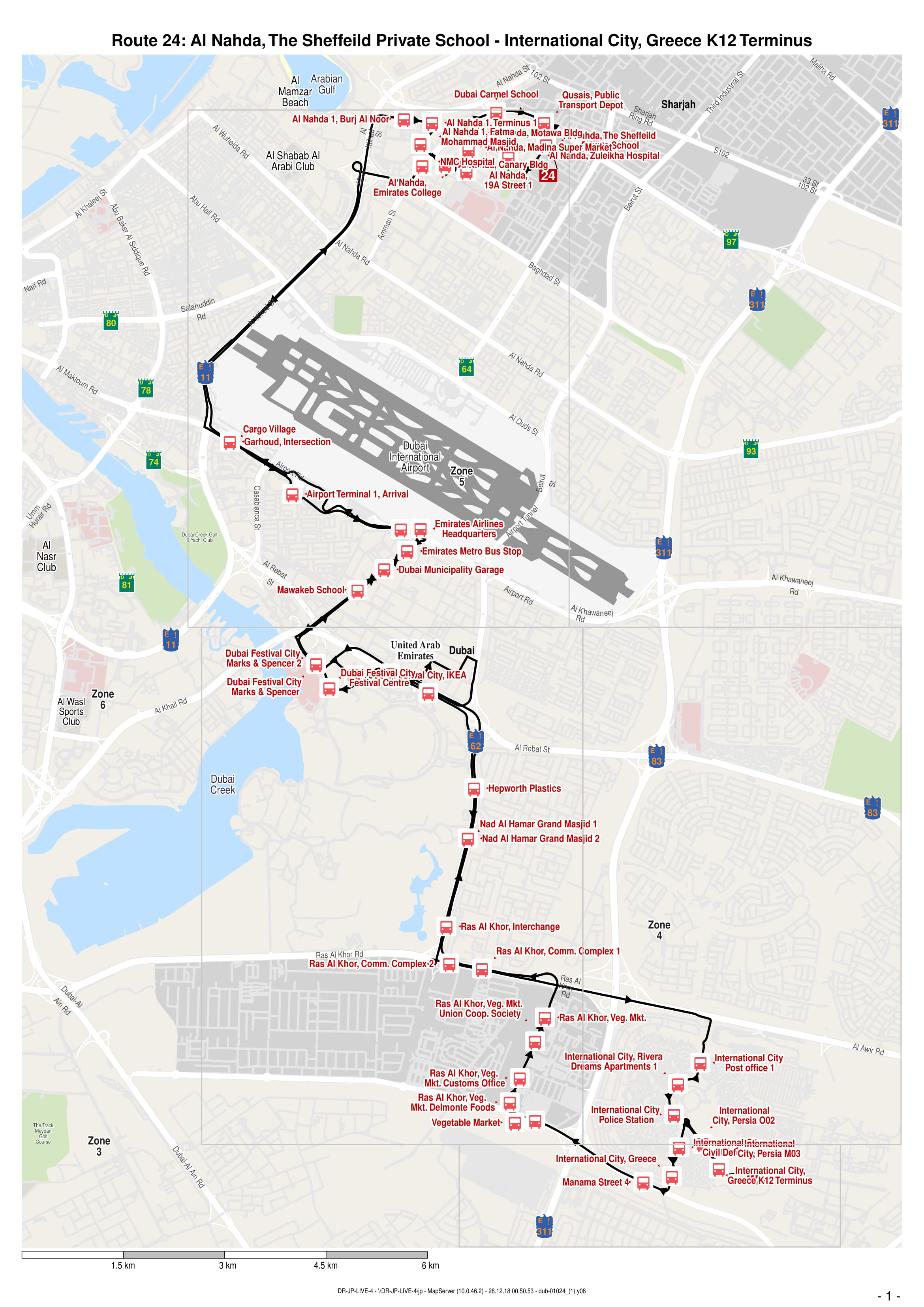Dubai Bus Route Map