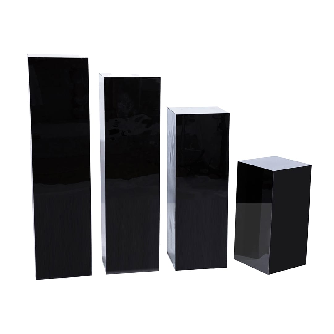Black Rectangular Plinth Hire Plinth Rental Melbourne
