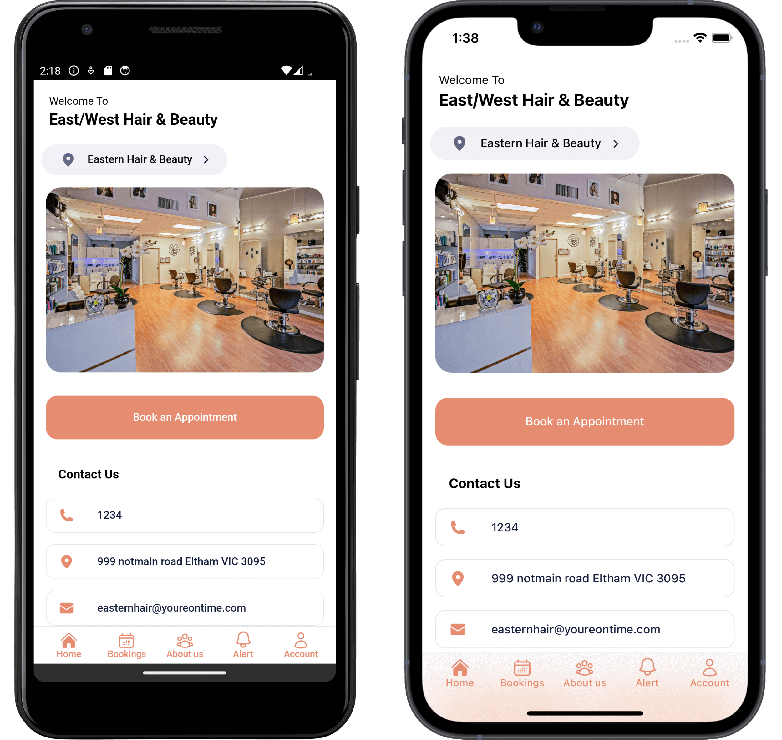 Client App You'reOnTime Appointment Booking Software