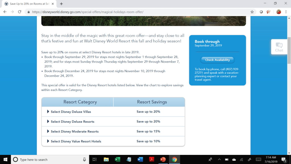 New Disney World Room Rate Deal for Many SeptemberDecember Dates