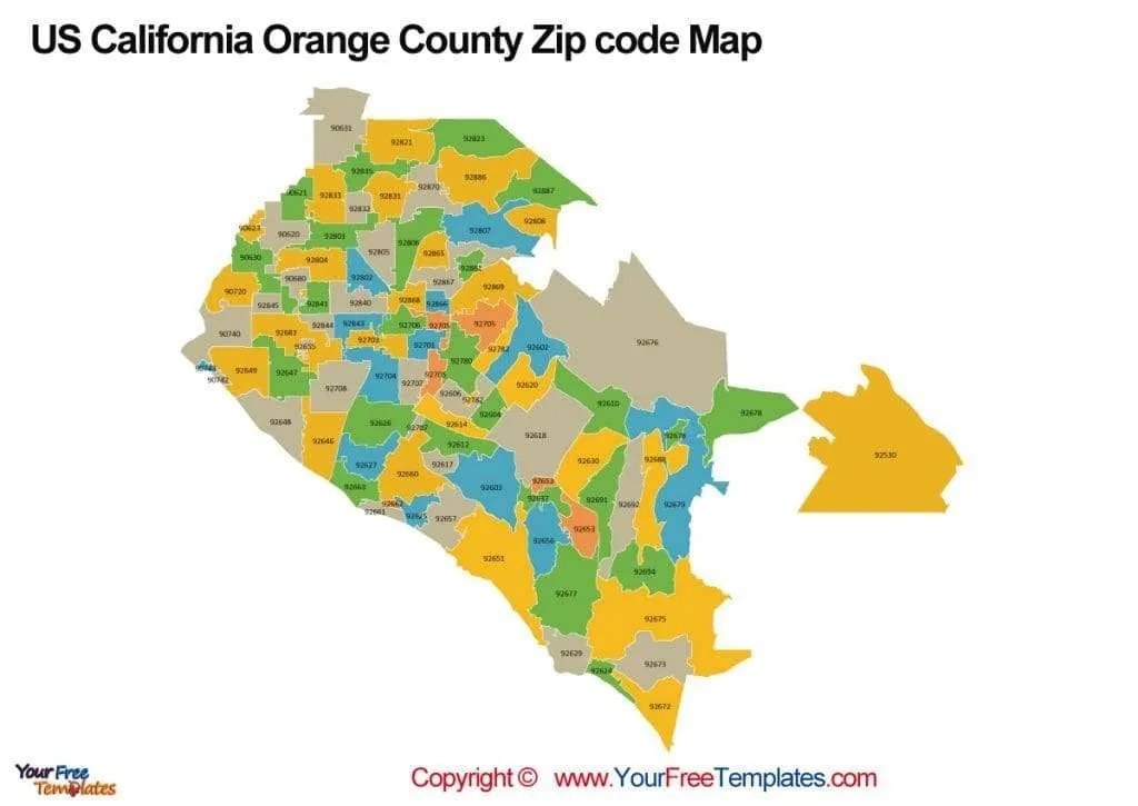 Orange County Map With Zip Codes