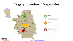 Calgary Downtown Zip Code Calgary Postal Code Map - Free Powerpoint Template