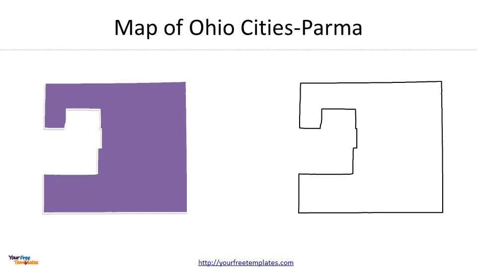 Ohio City Map Free PowerPoint Template