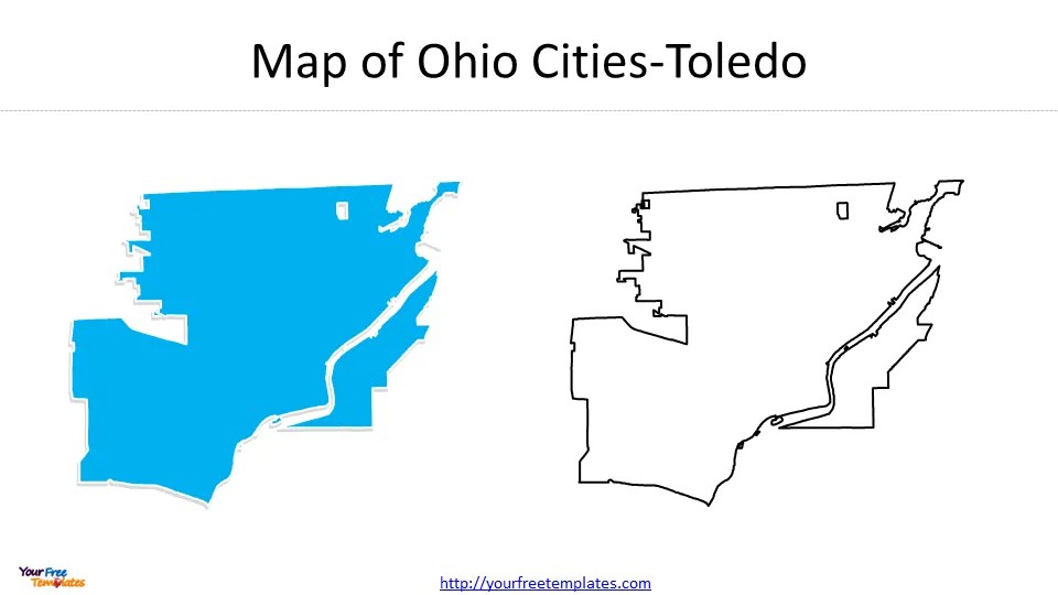 Ohio City Map Free PowerPoint Template