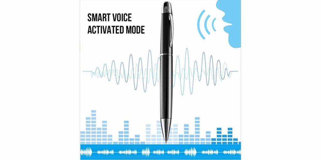 SlimLine VoiceActivated Pen Audio Recorder