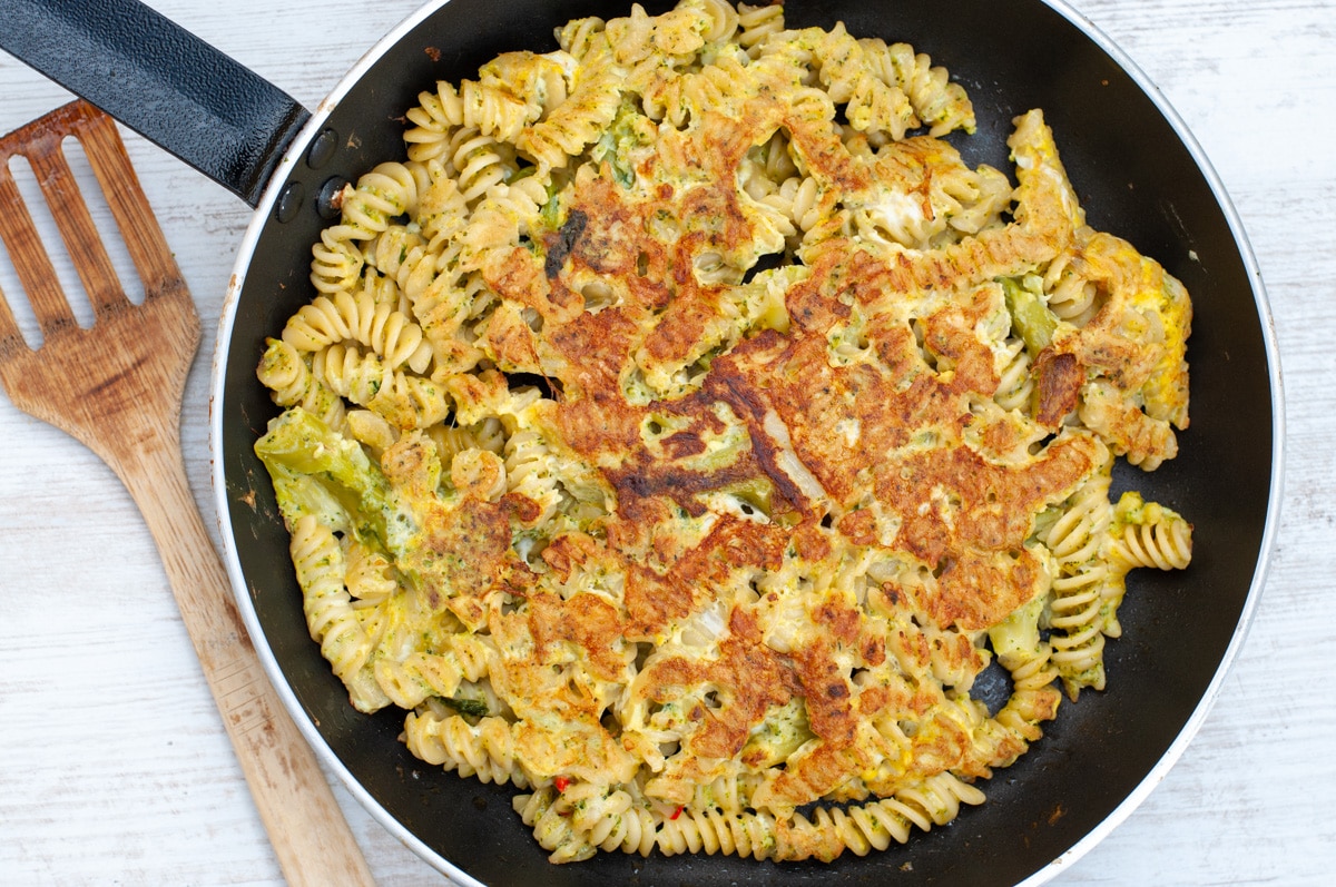 Pasta a Frittata Italian Fried Pasta Your Guardian Chef
