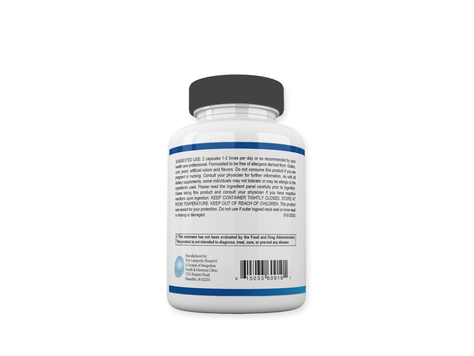 Magnesium Chelate 120 count Your Longevity Blueprint Dr. Stephanie Gray