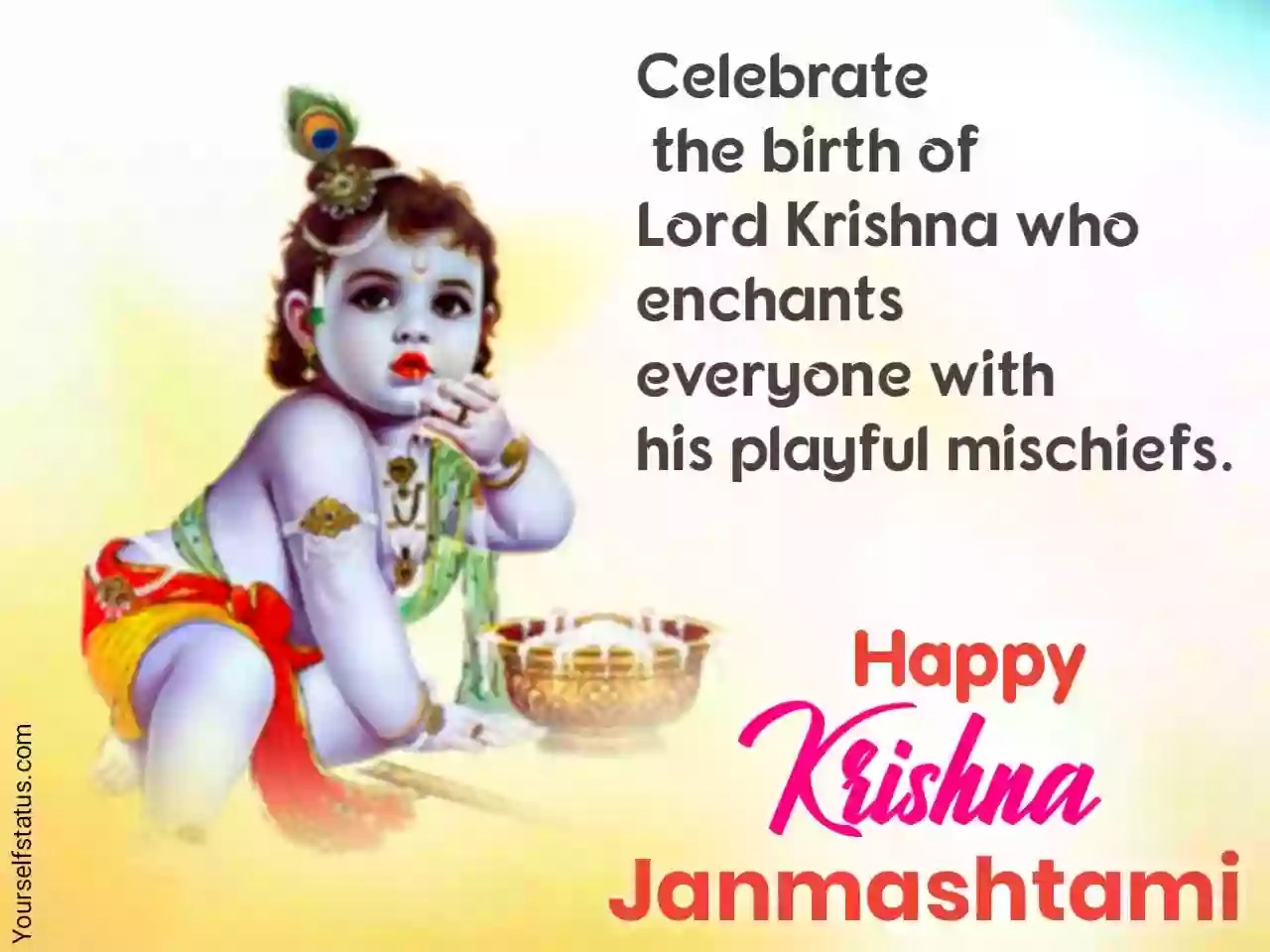 Happy Krishna Janmashtami 2021 Janmashtami status, Messages, Quotes
