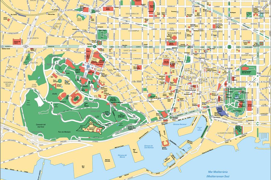 Le Défi De Visiter Barcelone: Où Aller Et Quoi Voir? Plan des quartiers de Barcelone Your Spain Weekend