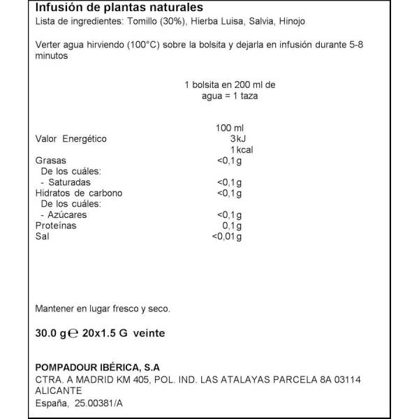 Thyme tea POMPADOUR Your Spanish Corner