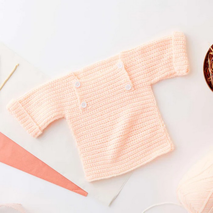 Crochet Baby Pullover Pattern For Beginners Yours Patterns