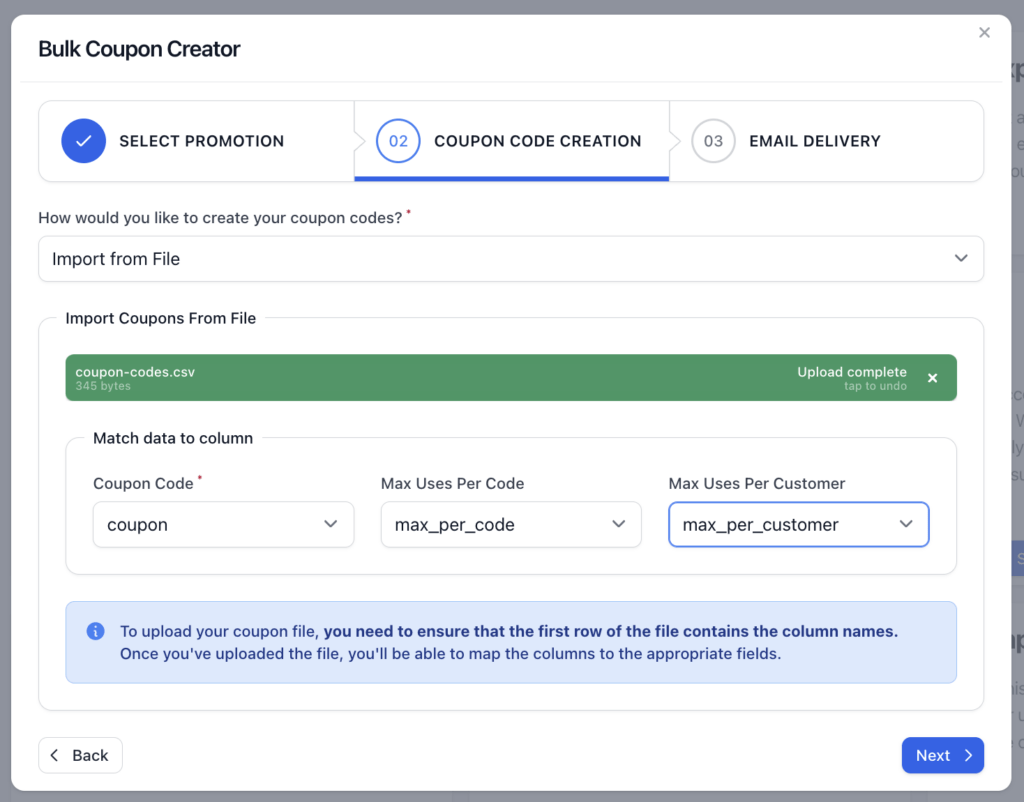Bulk Coupon Creator Tool for