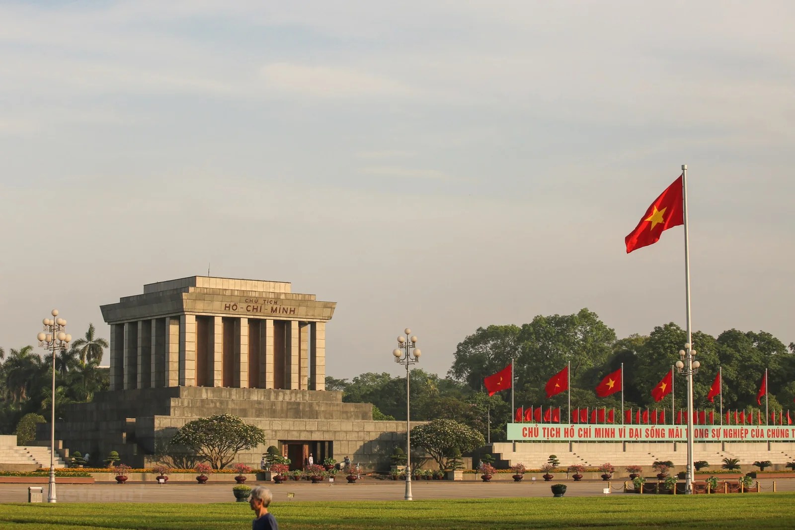 Ba Dinh square is the place where Uncle Ho once read the Declaration of Independence