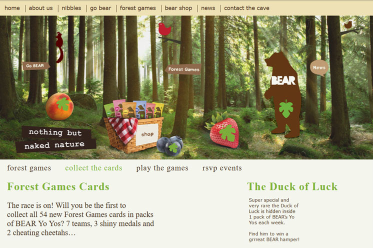 Yoyo Bear Forest Games cards