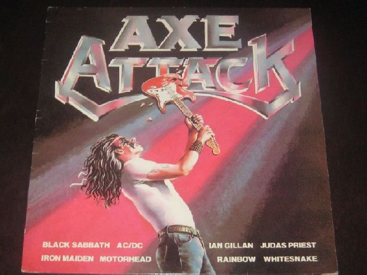 AXE ATTACK very Rare 1980 compilation LP. Rare pressing, has a